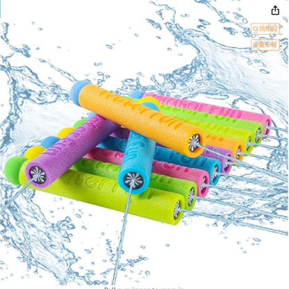 Straight tube foam water play pull-out toy