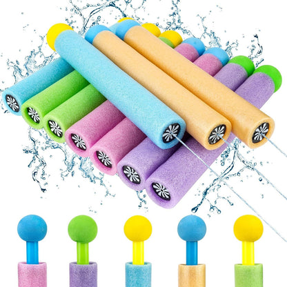 Straight tube foam water play pull-out toy