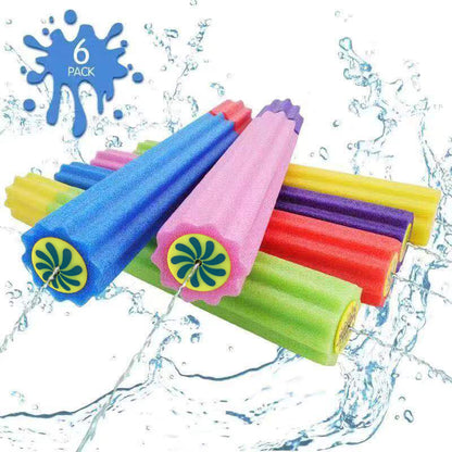 Straight tube foam water play pull-out toy