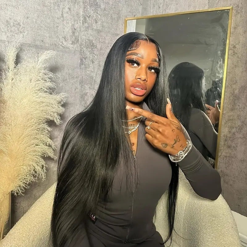 Straight Wig—Stylable, Permable, and Dyeable
