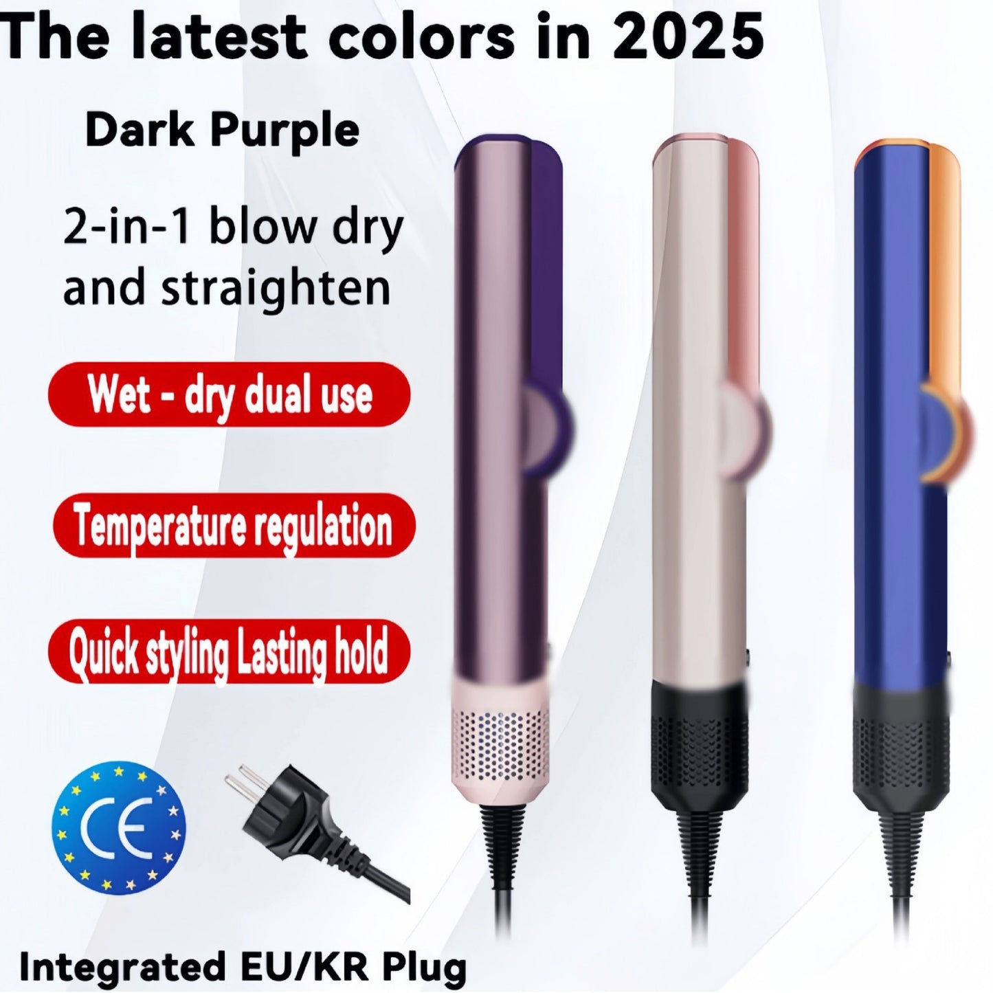 Straightening hair dryer