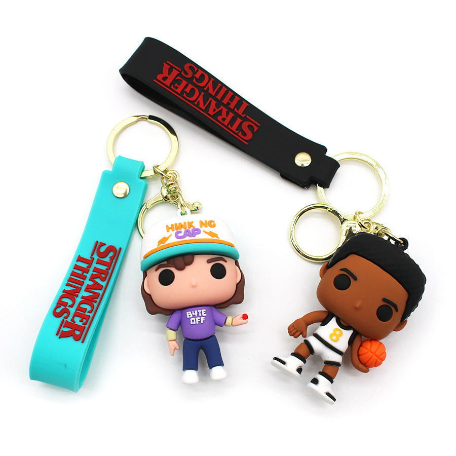 Stranger Things Keychain TV Series Pendant Luggage Hanging Ornament