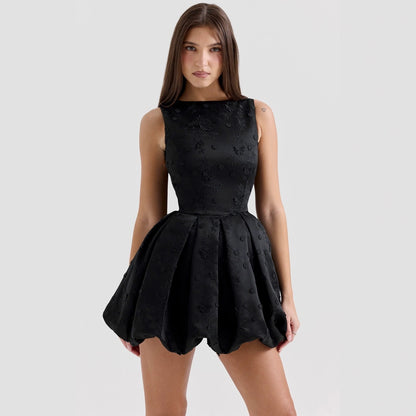 Strap Backless Short Dress