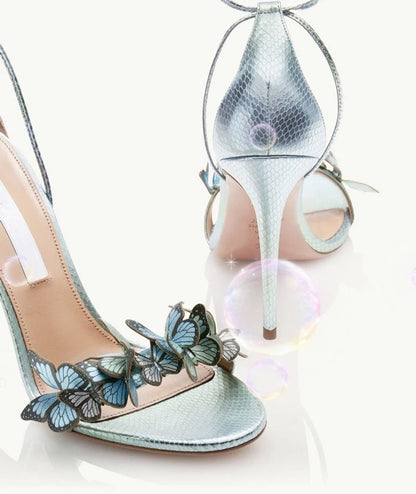 Strap butterfly high heels