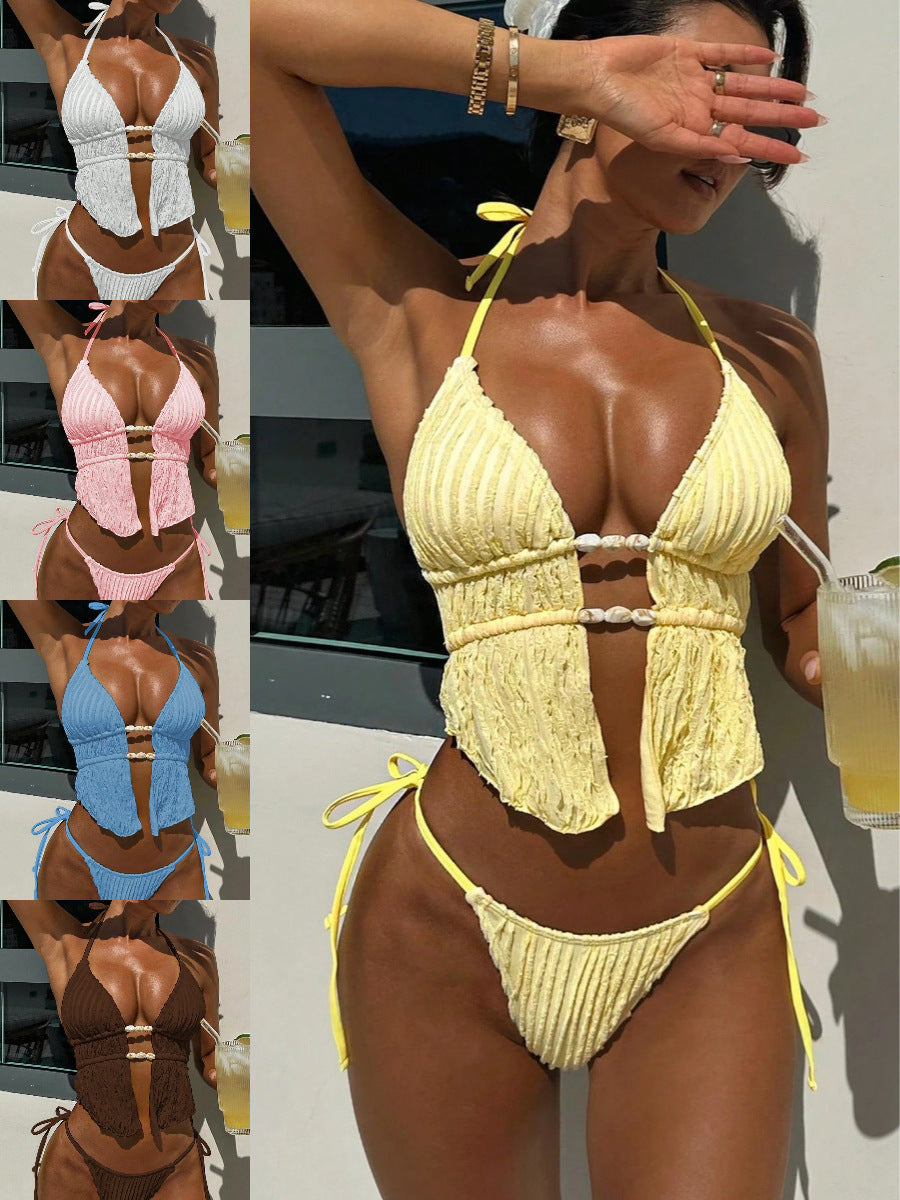 Strap Split Swimsuit