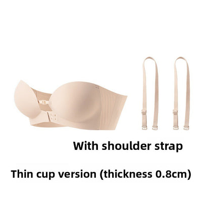 Strapless Adjustable Front-Clasp Bra