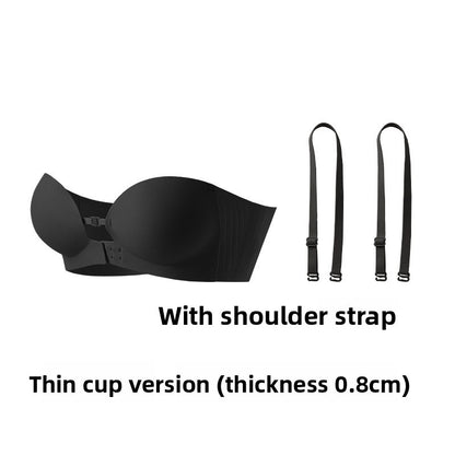 Strapless Adjustable Front-Clasp Bra