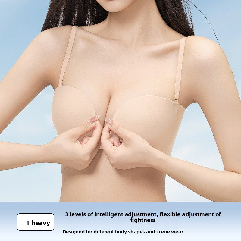 Strapless Adjustable Front-Clasp Bra