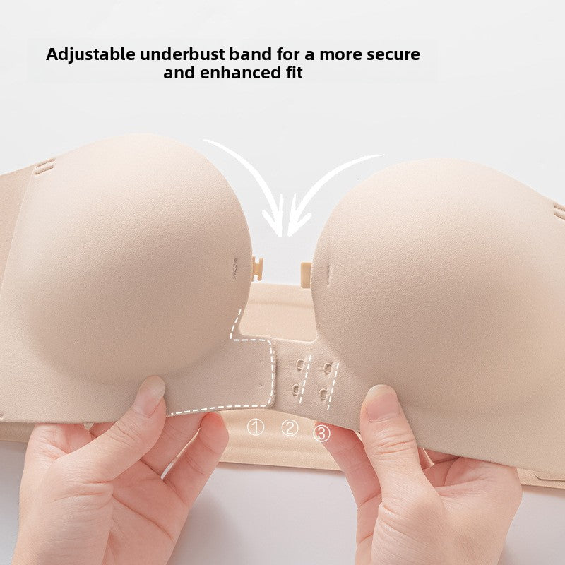 Strapless Adjustable Front-Clasp Bra