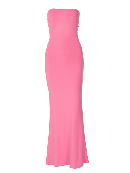 Strapless Backless Slimming Fishtail Dress