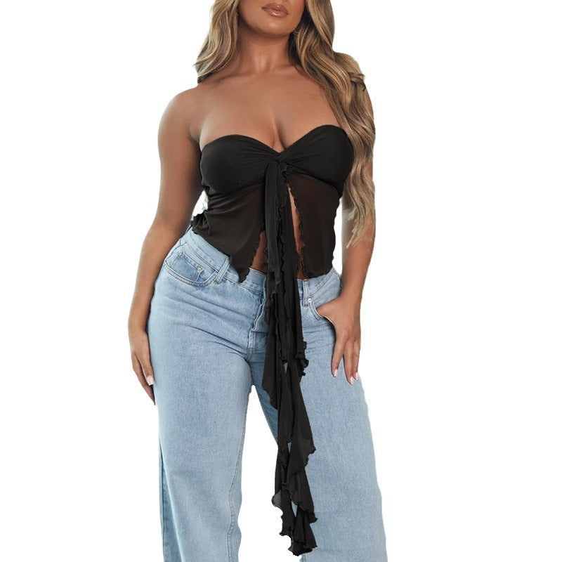 strapless cardigan top