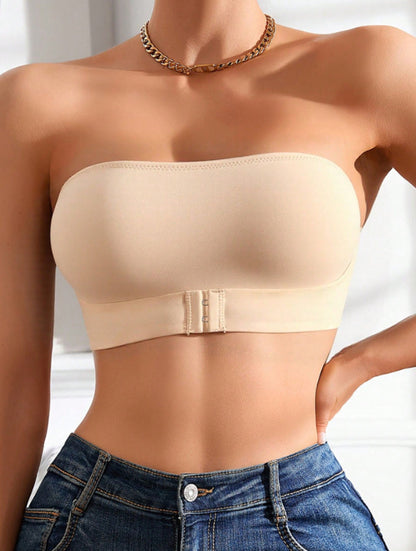 Strapless Front Clasp Side Gathering Bra