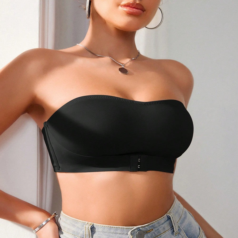 Strapless Front Clasp Side Gathering Bra