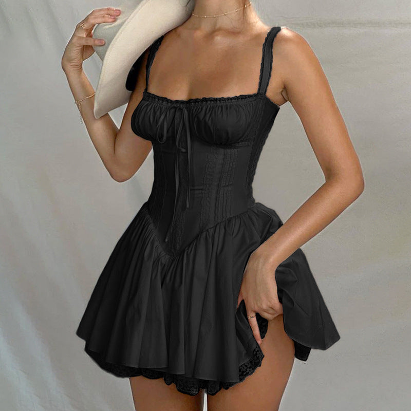 Strapless halter dress