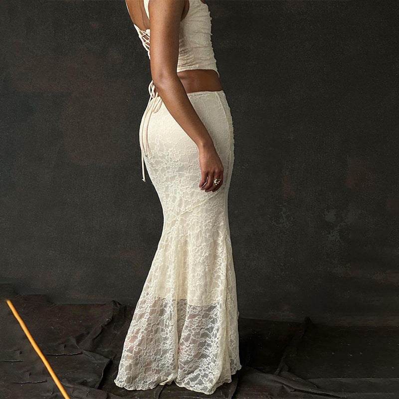 Strapless lace top with straps