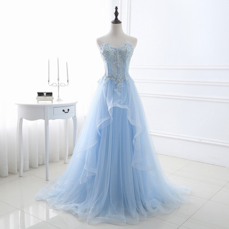 Strapless Tie-Up Slim Fit Evening Dress