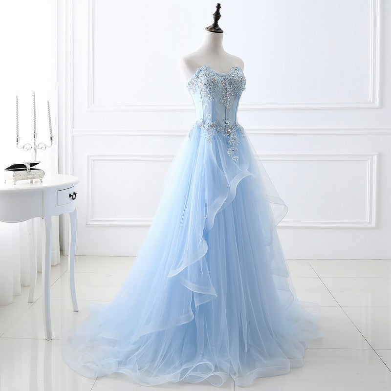 Strapless Tie-Up Slim Fit Evening Dress