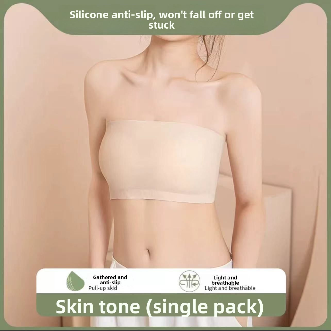 Strapless Traceless Tube Bra