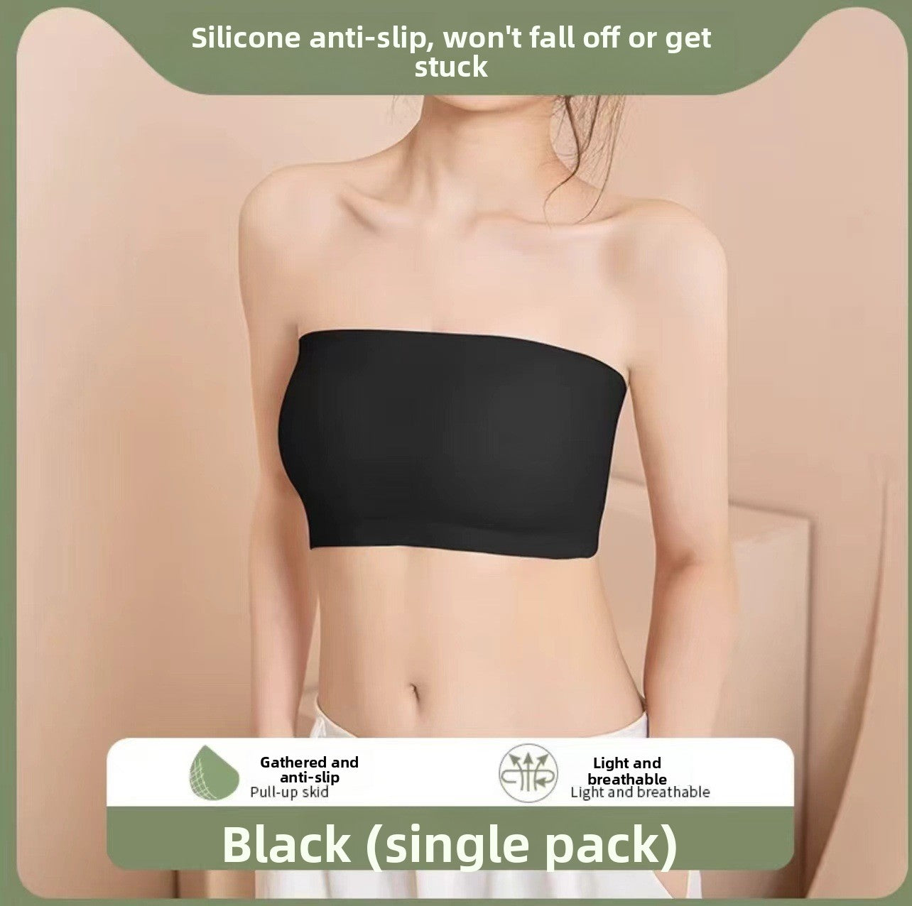 Strapless Traceless Tube Bra