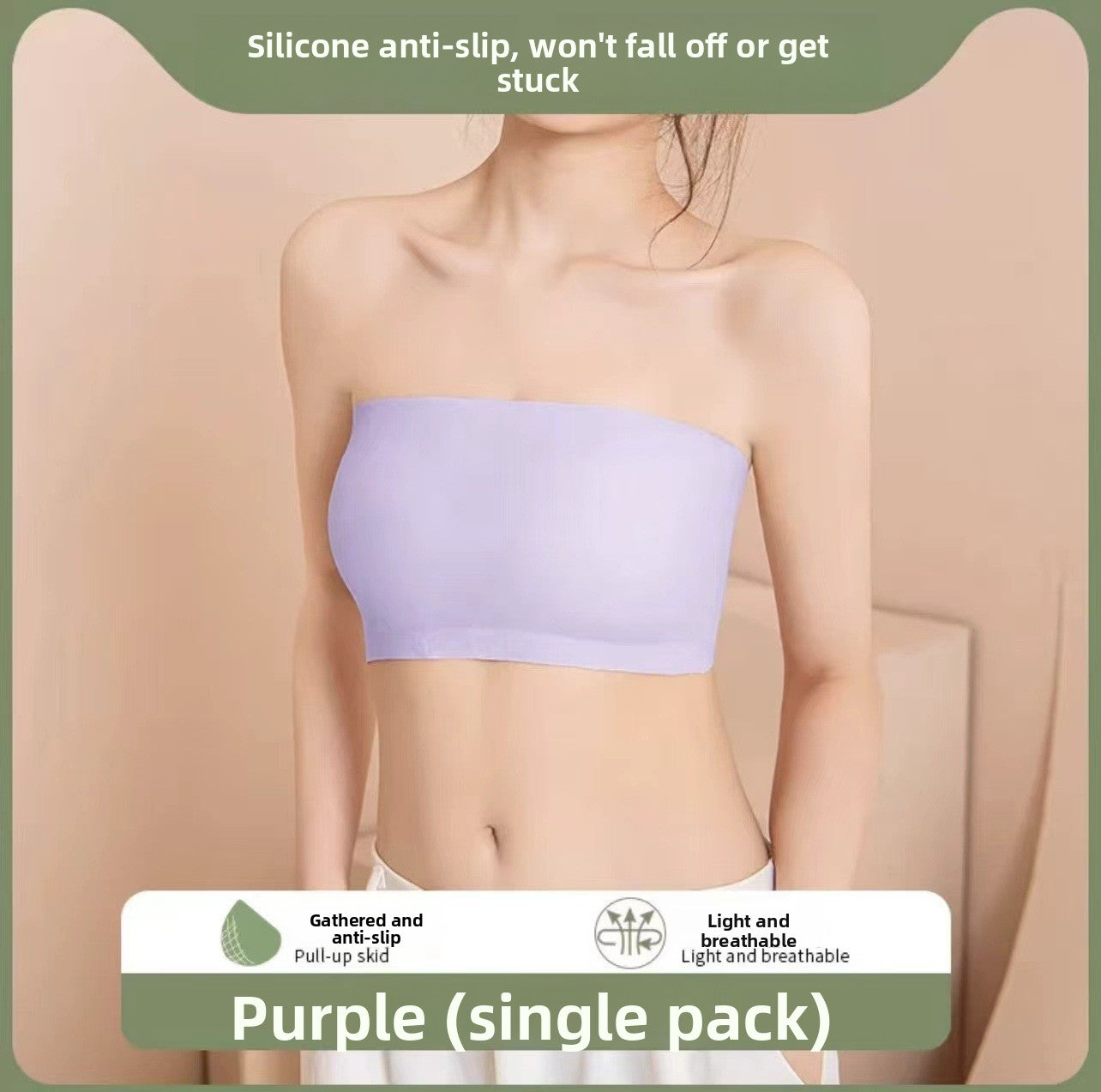 Strapless Traceless Tube Bra