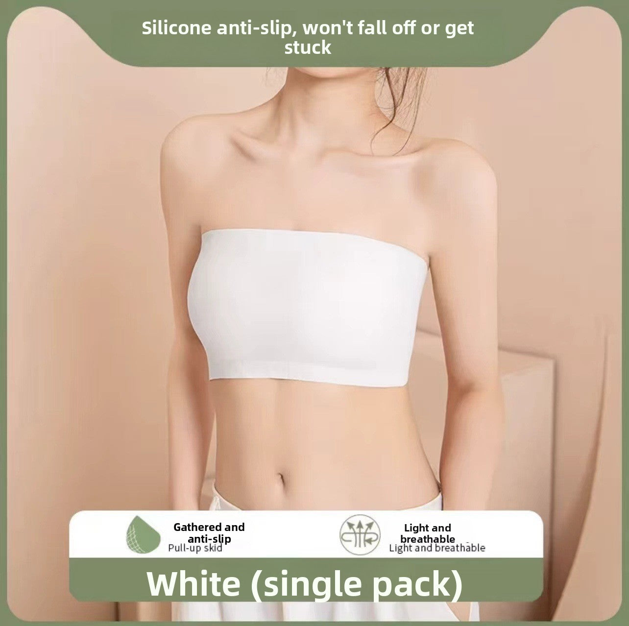 Strapless Traceless Tube Bra
