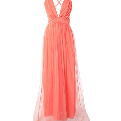 Strapless V-Neck Tie-Dye Midi Dress