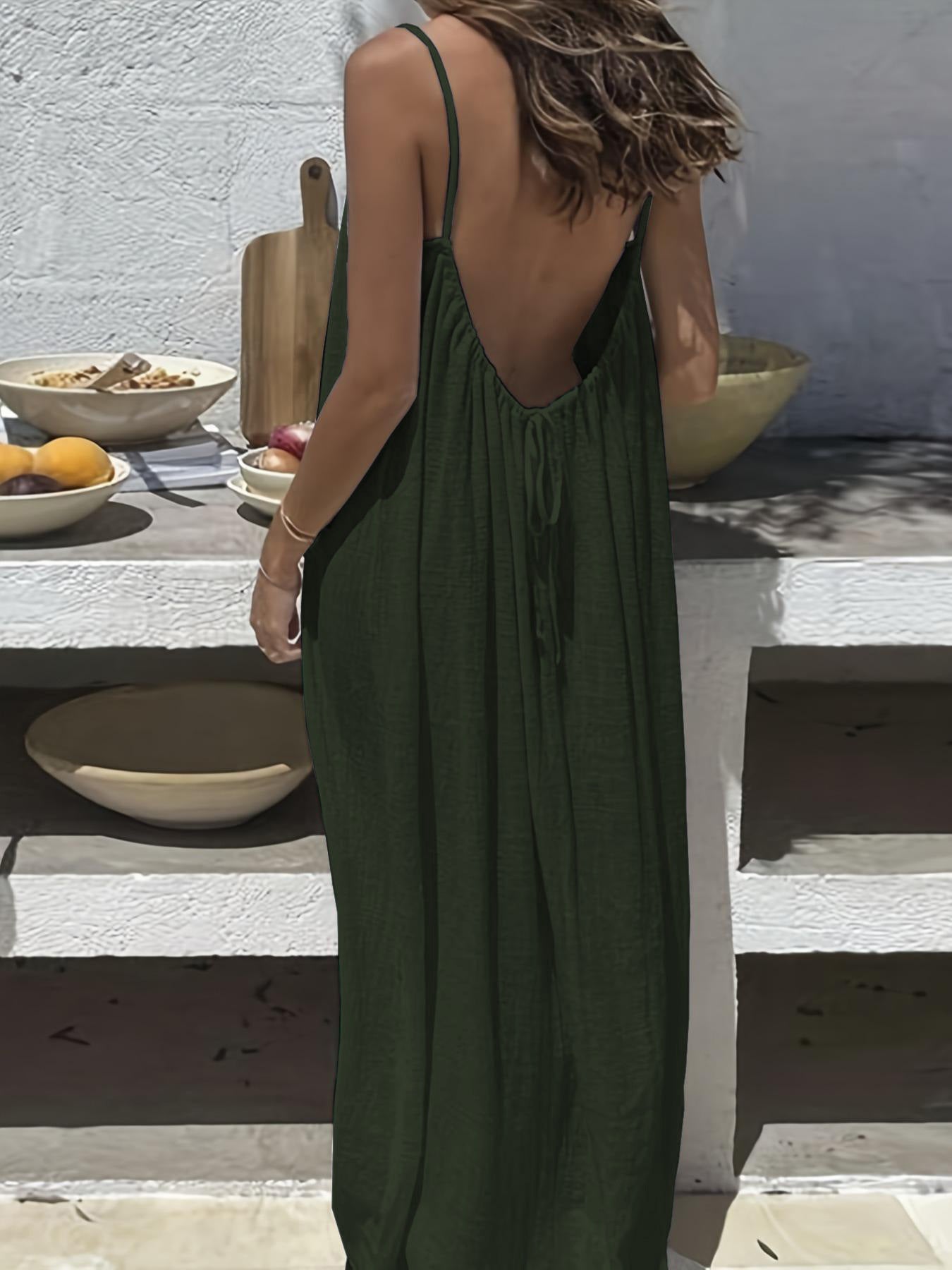 Strappy Backless Long Dress