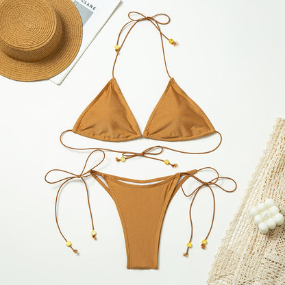 Strappy Bikini Swimsuit Set for Women