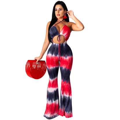 Strappy Printed Jumpsuit