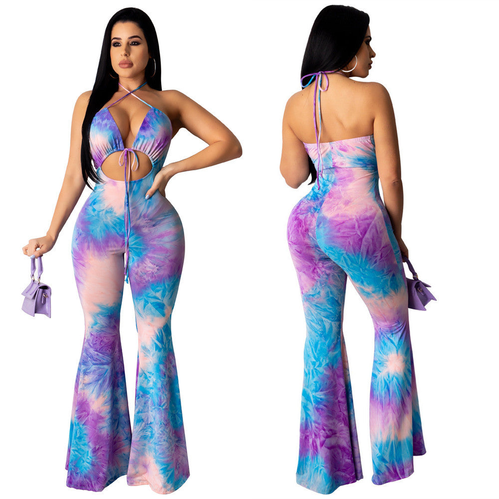 Strappy Printed Jumpsuit