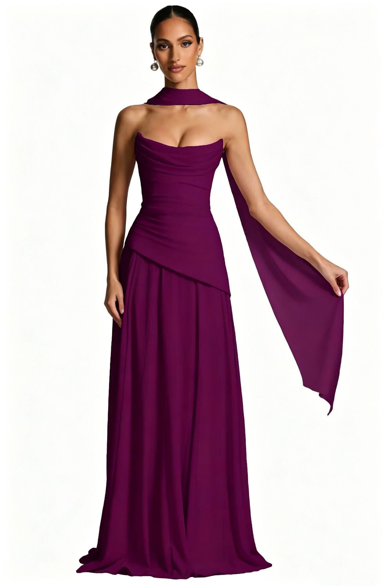 Strappy Slim Fit Tube Evening Dress