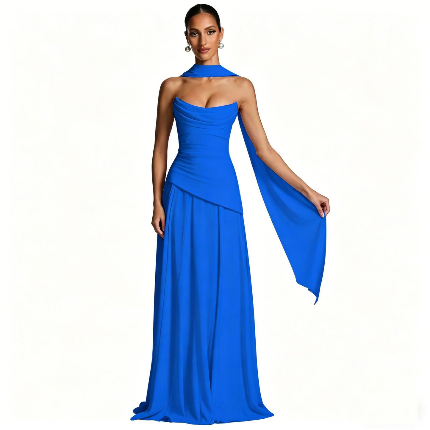 Strappy Slim Fit Tube Evening Dress