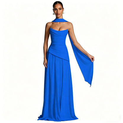 Strappy Slim Fit Tube Evening Dress