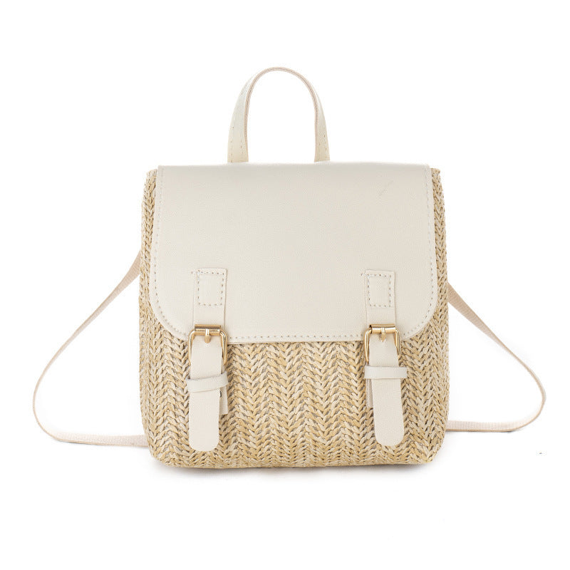 Straw Backpack Large Capacity