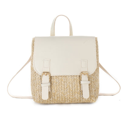 Straw Backpack Large Capacity