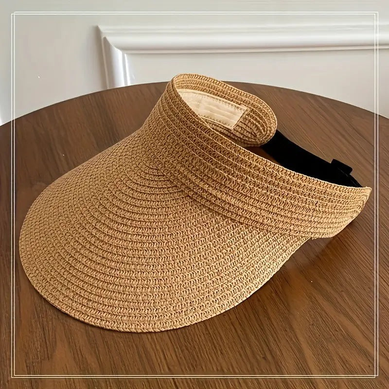 Straw Brim Sun Hat with UV Protection
