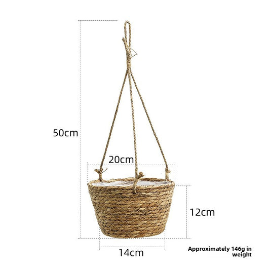 straw flowerpot