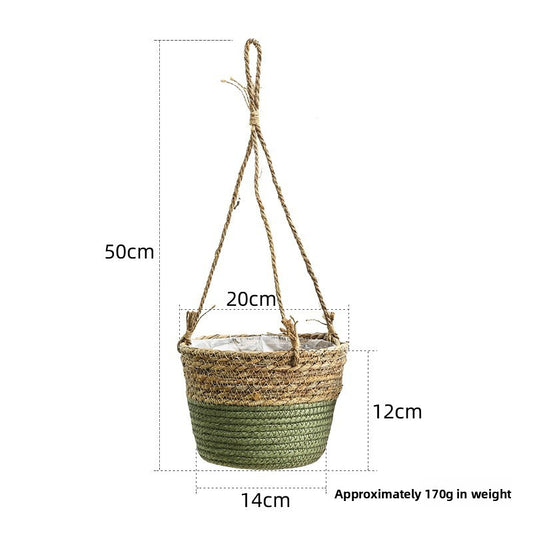 straw flowerpot