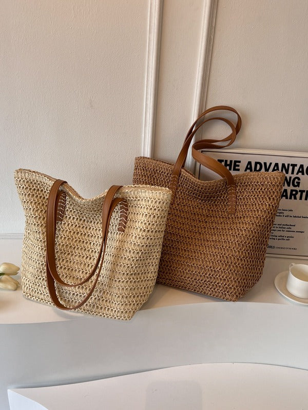 Straw Woven Bag Large Capacity Travel Tote