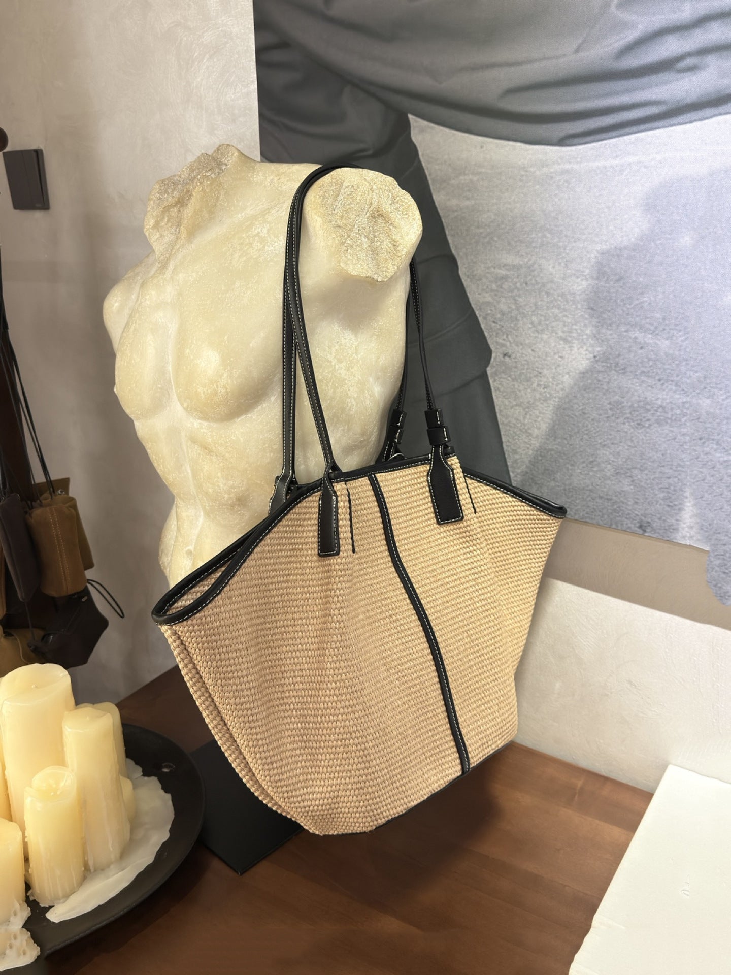 Straw Woven Bag with Large Capacity