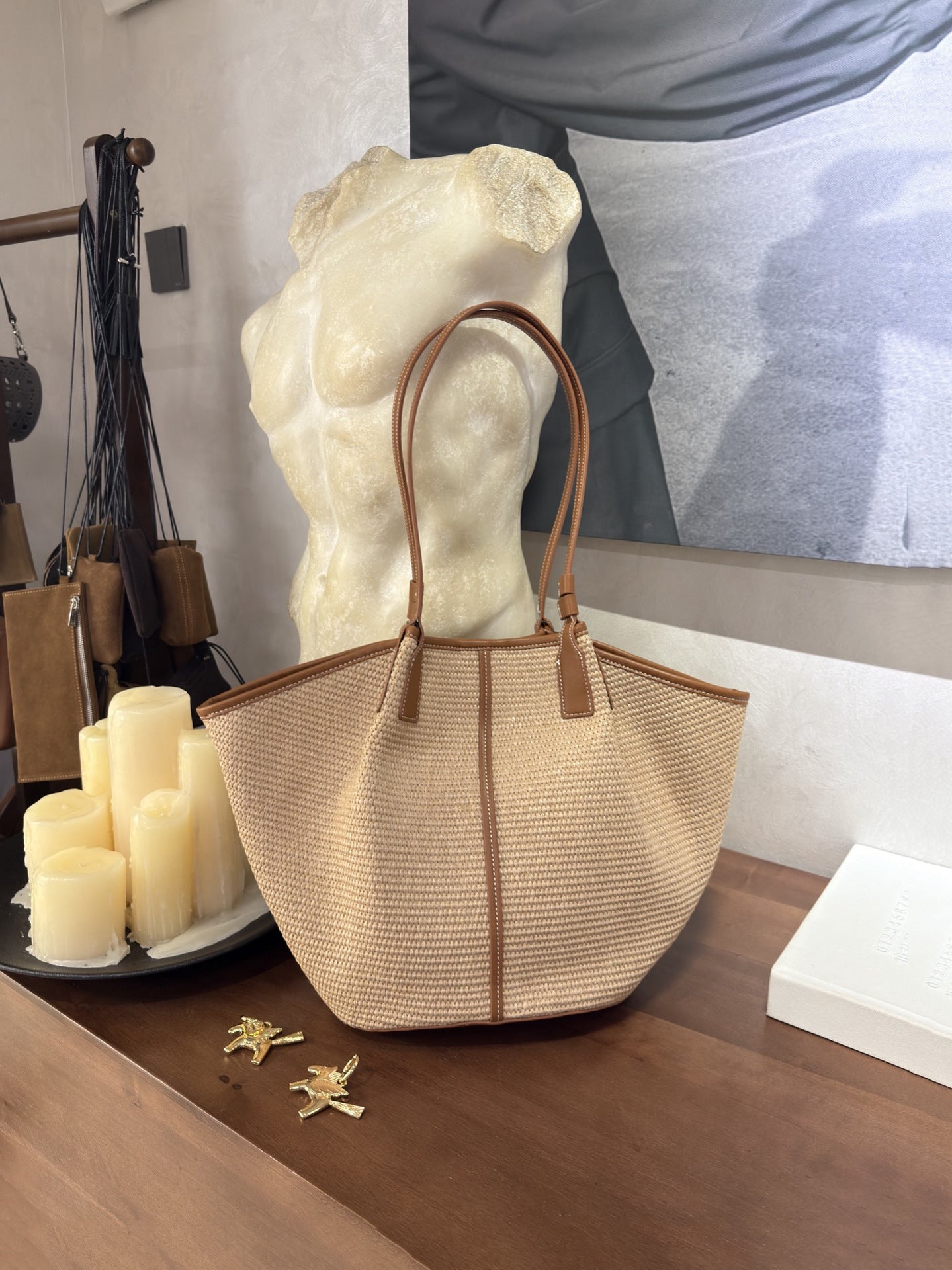 Straw Woven Bag with Large Capacity
