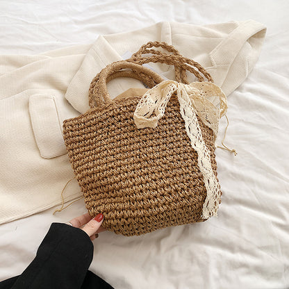 Straw Woven Crossbody Beach Bag