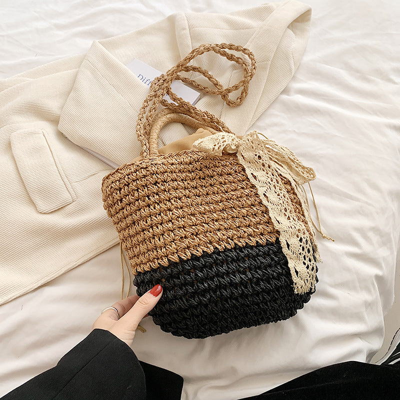 Straw Woven Crossbody Beach Bag