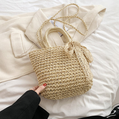 Straw Woven Crossbody Beach Bag
