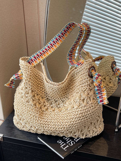 Straw Woven Shoulder Tote Bag