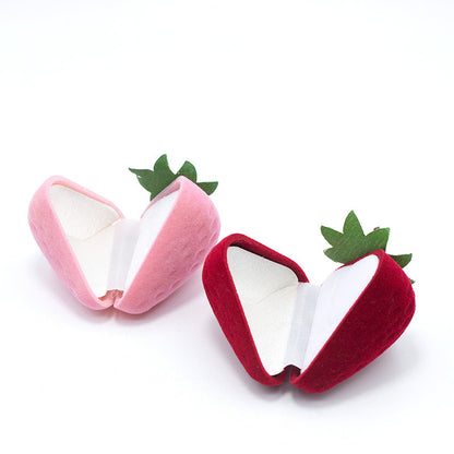 Strawberry Flocking Jewelry Box
