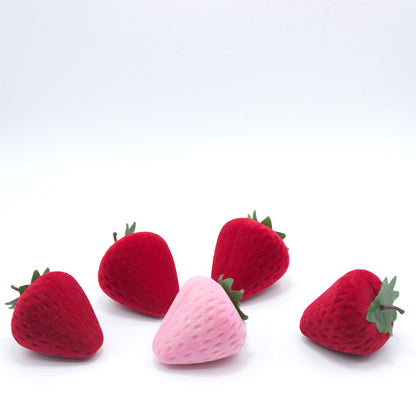 Strawberry Flocking Jewelry Box