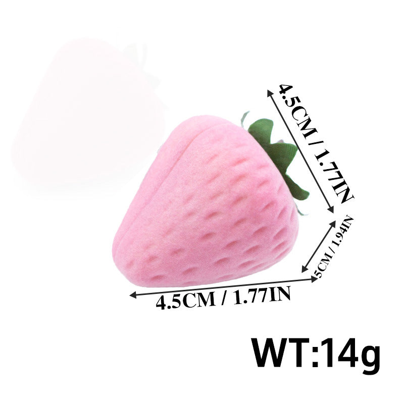 Strawberry Flocking Jewelry Box