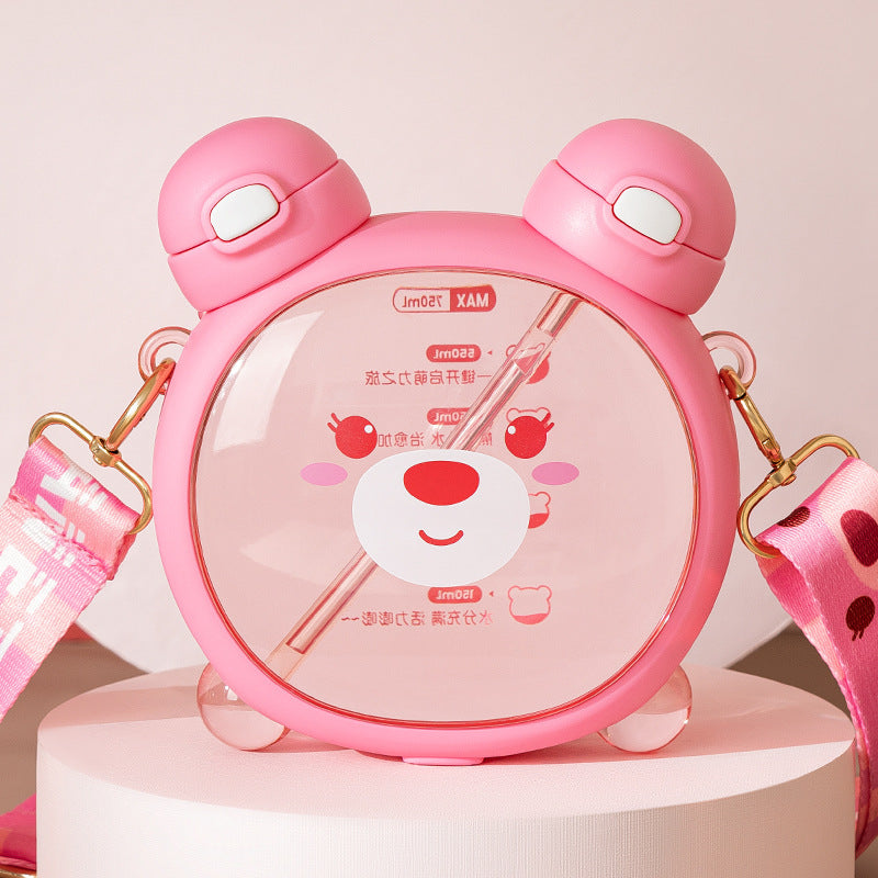 Strawberry Life Teddy Bear Water Bottle