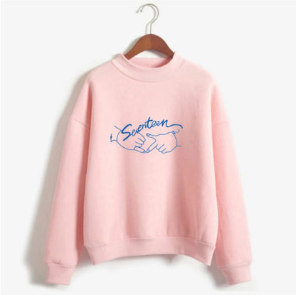 Strawberry Print Cotton Hoodie Long Sleeve Pullover
